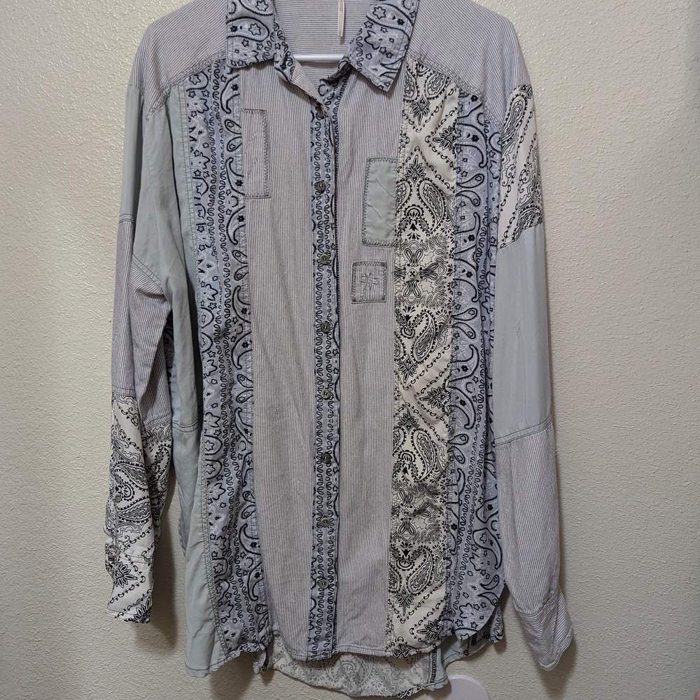 Free People Patterned Shirt